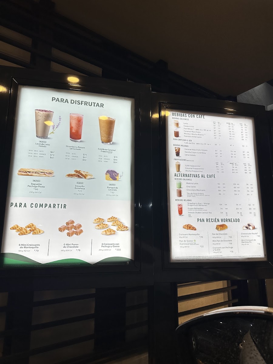 Starbucks Radisson Toluca Menu - Image 1